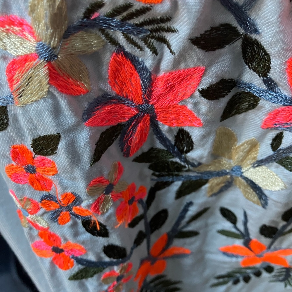 ✨ Free People Fleur Du Jour Embroidered Off-The-Shoulder Mini Dress ✨ - Picture 6 of 13